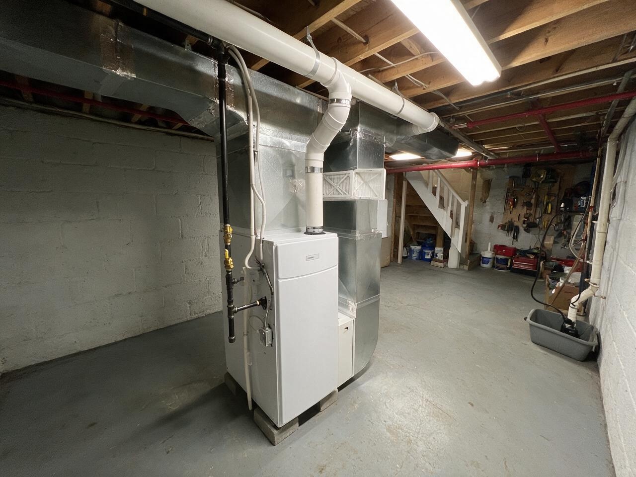 After furnace repair - clean and serviced